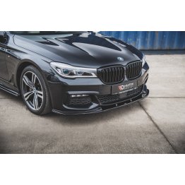 Накладка сплиттер на передний бампер на BMW 7 G11 M-Pack